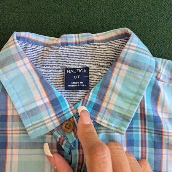 NWT Nautica T-shirt, Button Down, and Short Set 3T 💙 - Picture 7 of 14